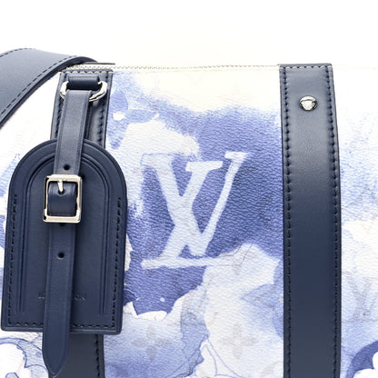 Louis Vuitton Monogram Watercolor City Keepall Blue 7 of 9
