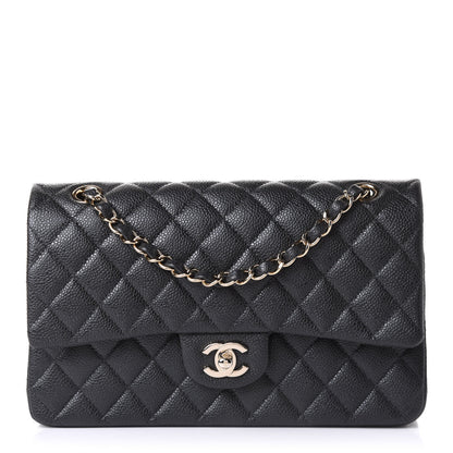 Chanel Caviar Quilted Medium Double Flap Dark Grey 1 of 10