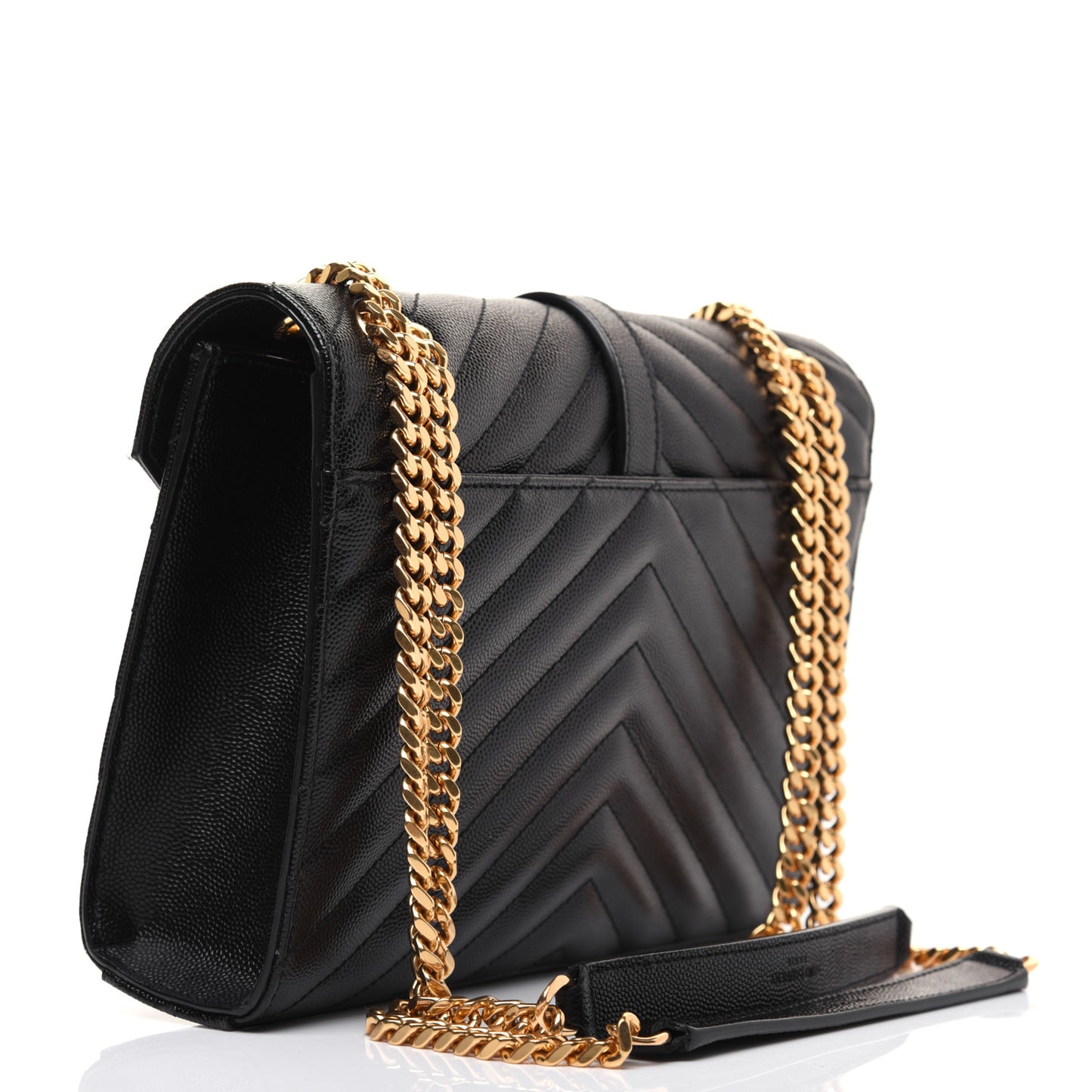 Grain De Poudre Matelasse Chevron Medium Monogram Satchel Black