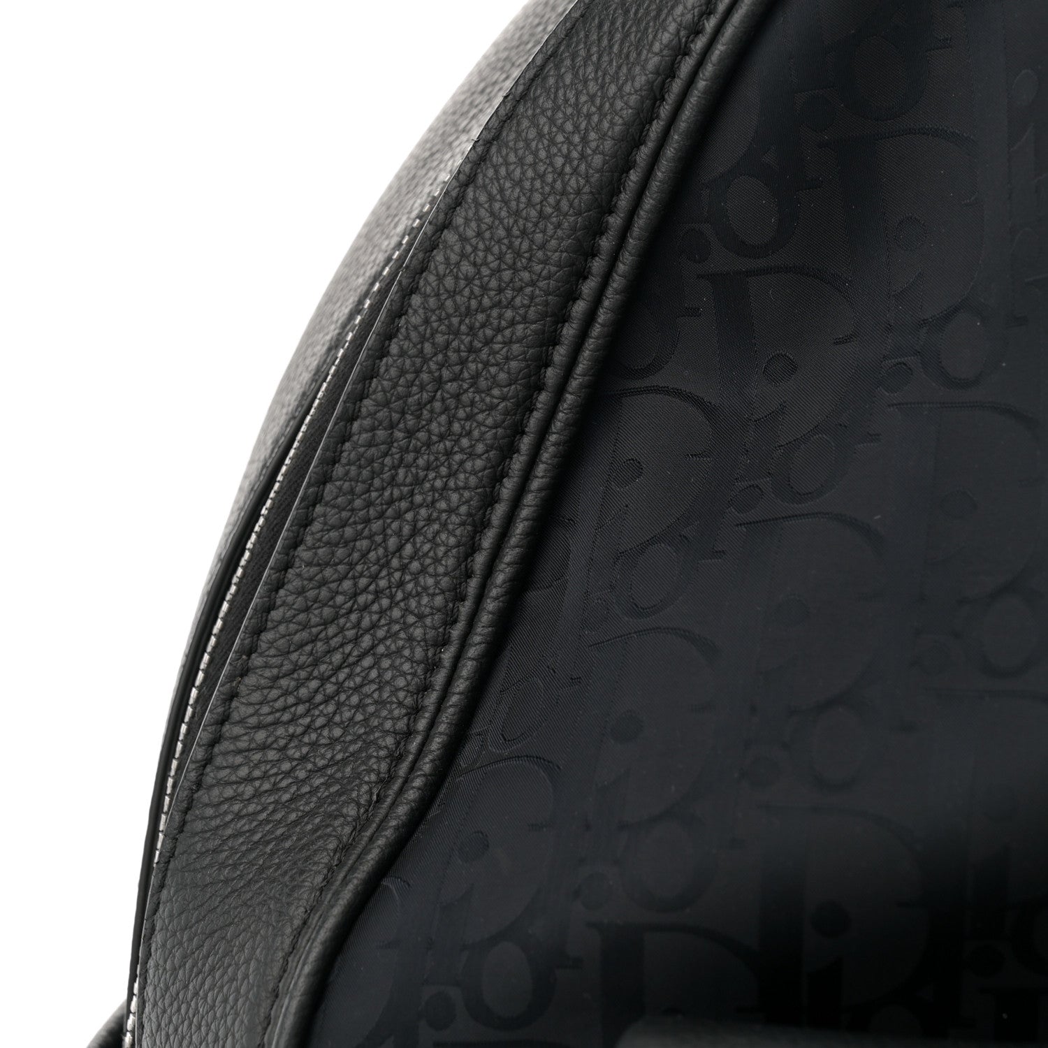 Christian Dior Grained Calfskin Nylon Oblique Explorer Backpack Black 13 of 14