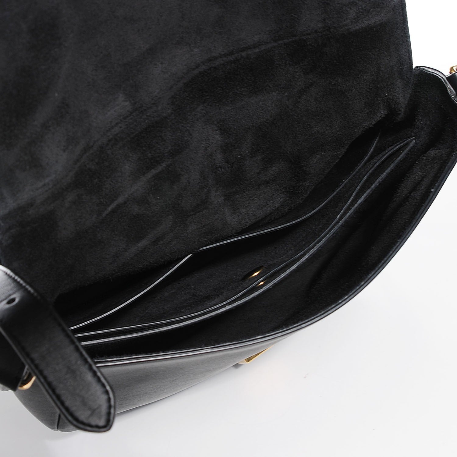 Celine Natural Calfskin Trotteur Messenger Black 5 of 7
