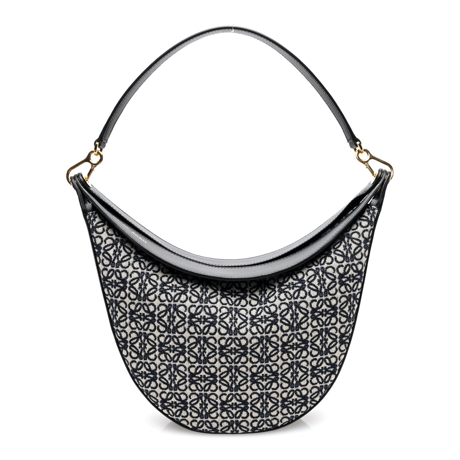 Loewe Jacquard Anagram Calfskin Luna Bag Navy Black 1 of 9