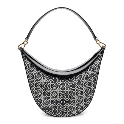 Loewe Jacquard Anagram Calfskin Luna Bag Navy Black 1 of 9