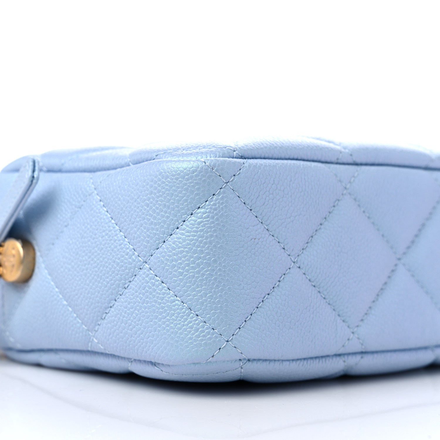 Chanel Iridescent Caviar Quilted Mini My Perfect Camera Case Light Blue 8 of 9