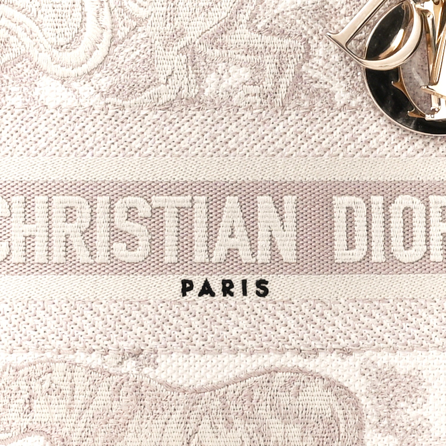 Christian Dior Canvas Toile De Jouy Reverse Embroidered Medium Lady D-Lite Rose 8 of 10