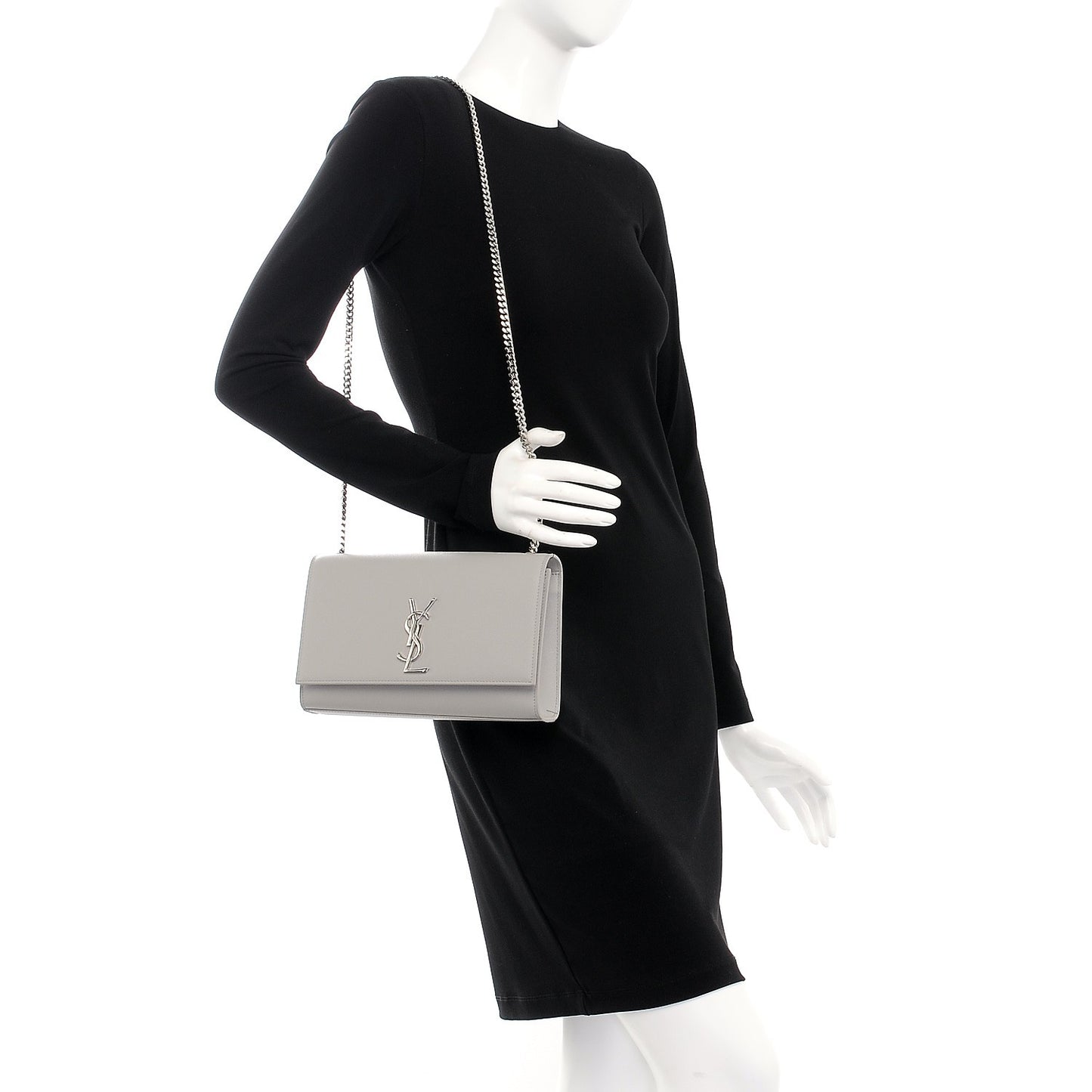 Grain De Poudre Medium Classic Monogram Kate Satchel Souris