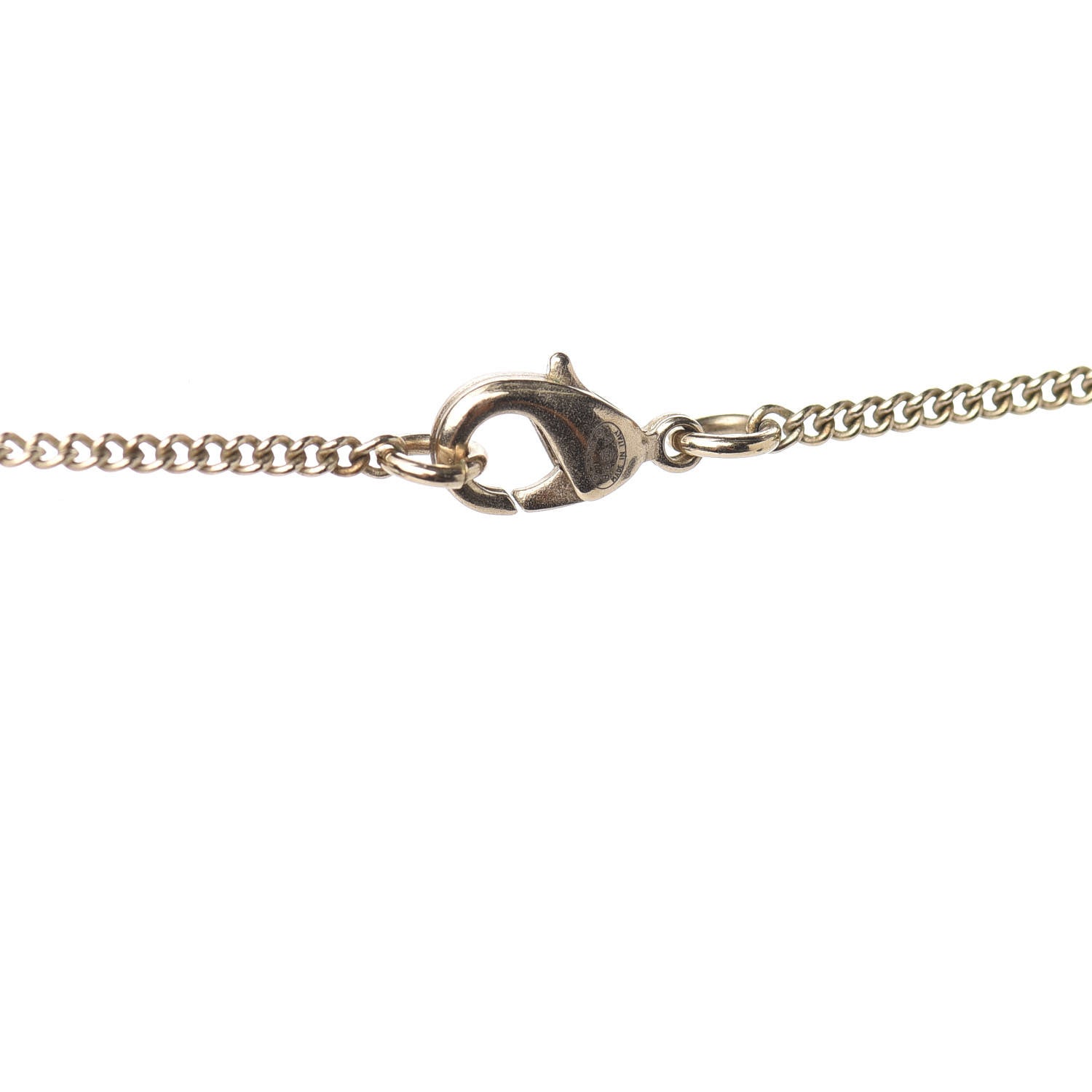 Chanel Crystal CC Flower Pendant Necklace Gold 3 of 4