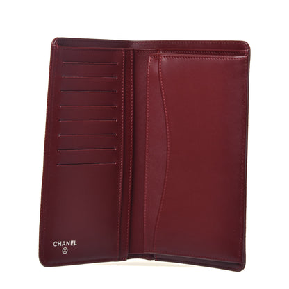 Chanel Caviar Quilted Yen Wallet Dark Red 5 of 7