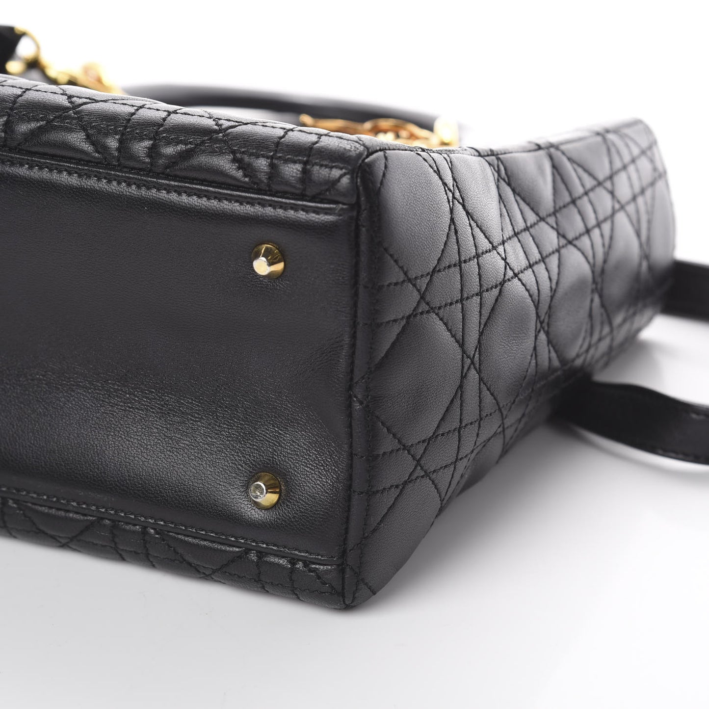 Lambskin Cannage Medium Lady Dior Black