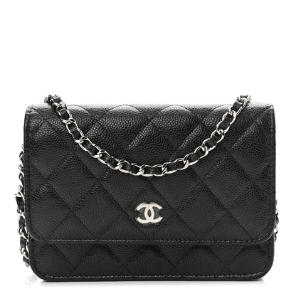 Chanel Caviar Quilted Mini Wallet On Chain WOC Black 1 of 12