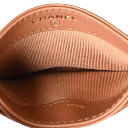 Chanel Lambskin Quilted Chanel 19 Card Holder Brown 5 of 9