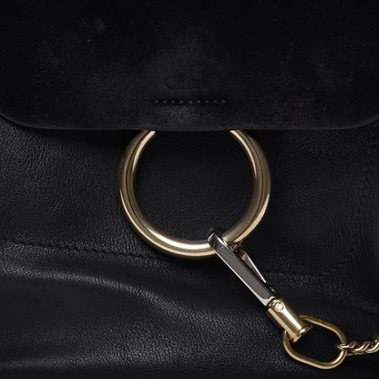 Chloe Suede Calfskin Small Faye Backpack Black 11 of 11