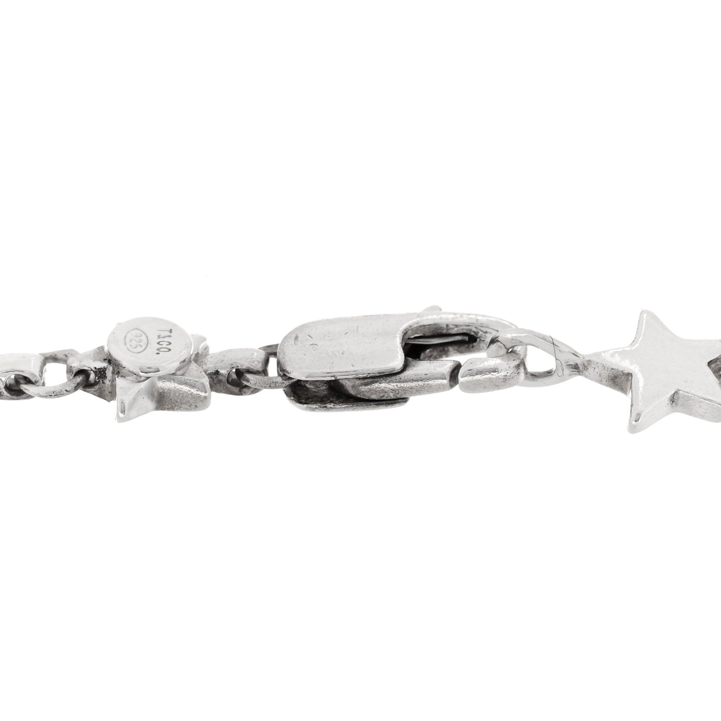 Sterling Silver Chain of Stars Bracelet