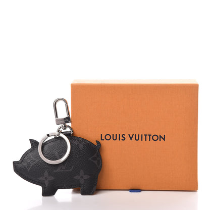 Louis Vuitton Calfskin Monogram Eclipse Pig Bag Charm Key Holder 4 of 4