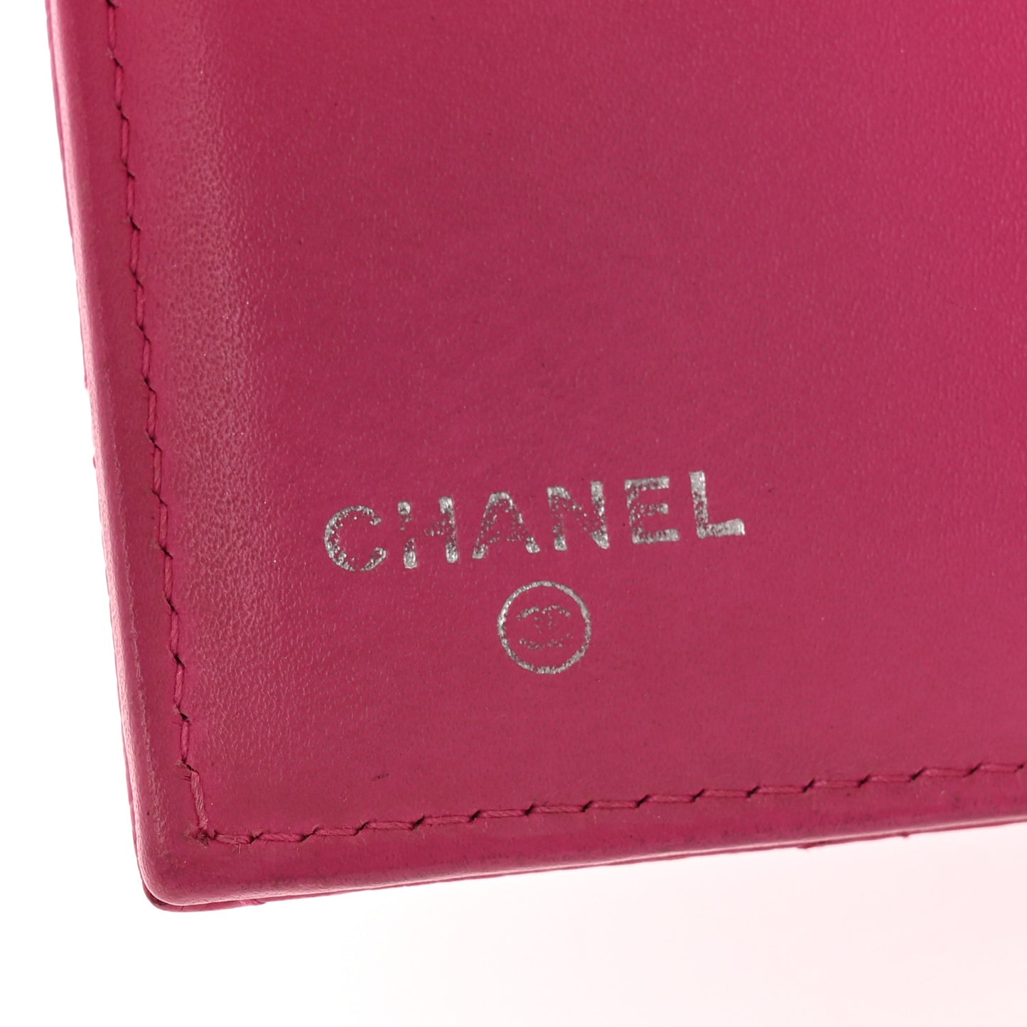 Caviar Quilted Compact Zipped Wallet Pink