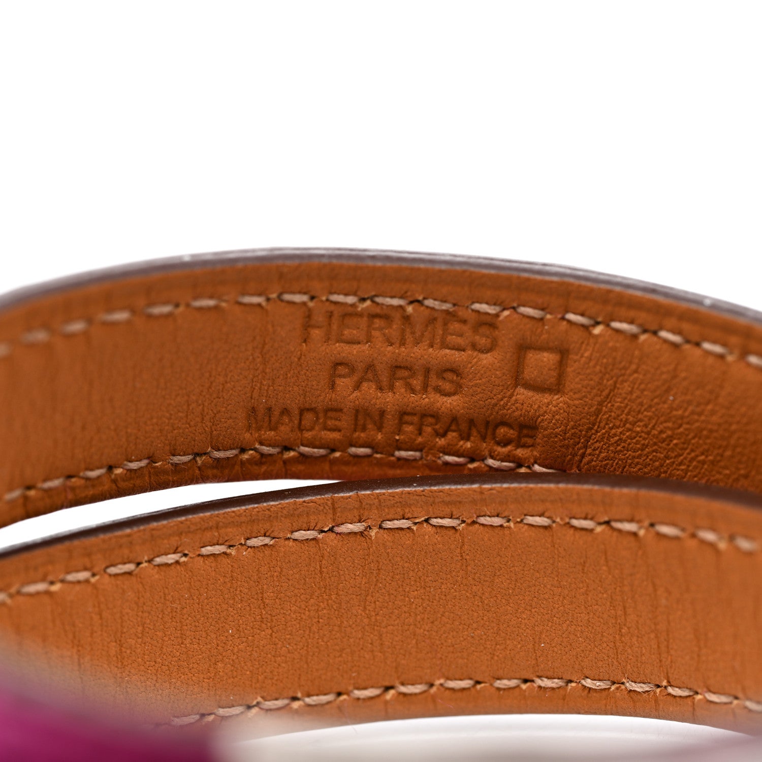 Hermes Shiny Alligator Kelly Double Tour Bracelet S Rose Scheherazade 4 of 5