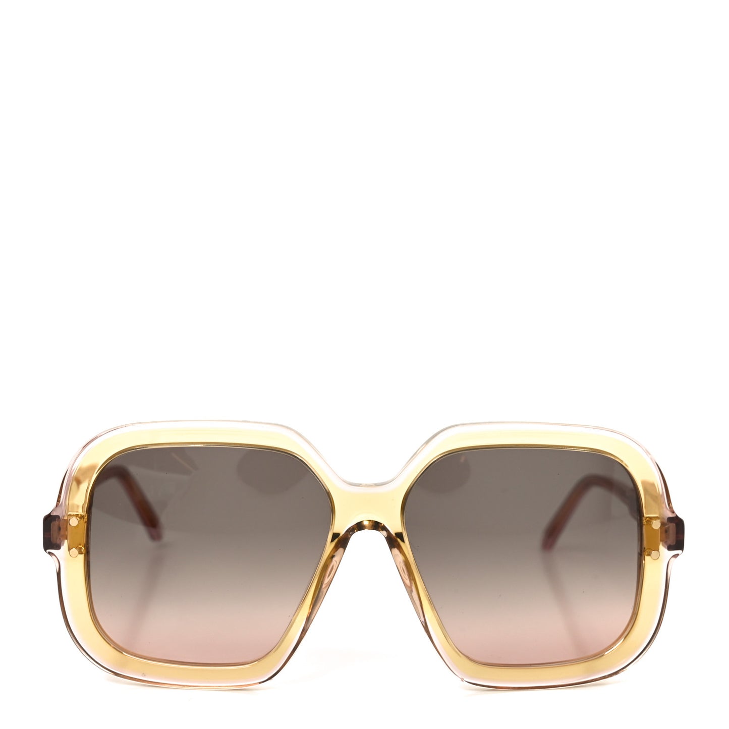 Acetate Cannage DiorHighlight S1I Square Sunglasses Yellow Shiny Purple