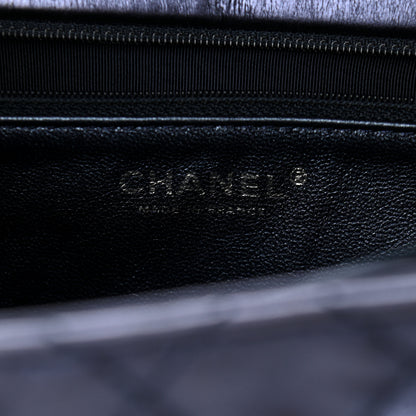 Chanel Metallic Calfskin Quilted XL Accordion Reissue Flap Navy 7 of 14
