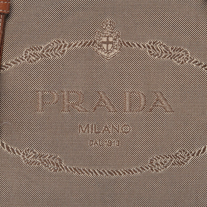 Prada Jacquard Logo Tote Corda Brandy 14 of 18