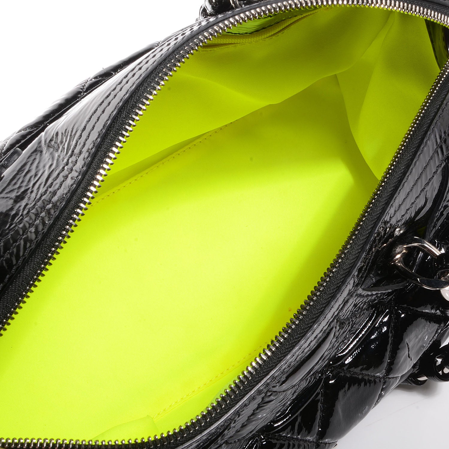 Chanel Patent Day Glo Flap Bag Black 5 of 7