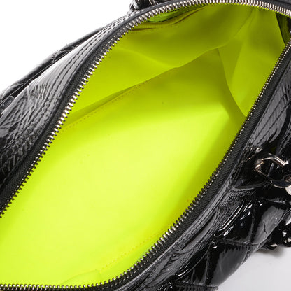 Chanel Patent Day Glo Flap Bag Black 5 of 7