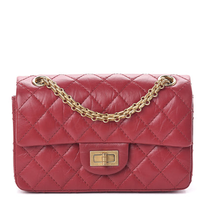 Chanel Aged Calfskin Quilted 2.55 Reissue Mini Flap Red 1 of 8