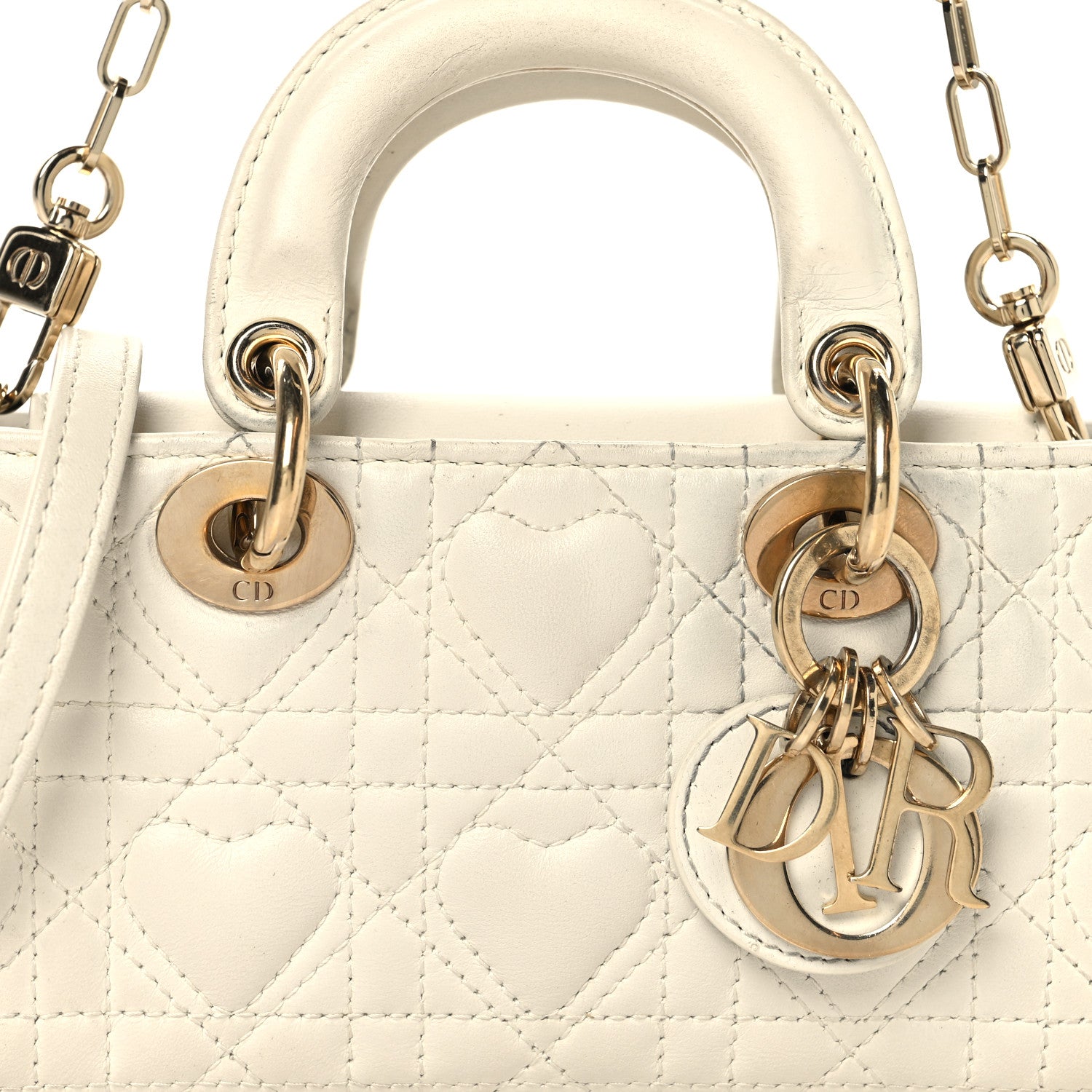Christian Dior Lambskin Cannage Dioramour Micro Lady D-Joy Latte 7 of 16