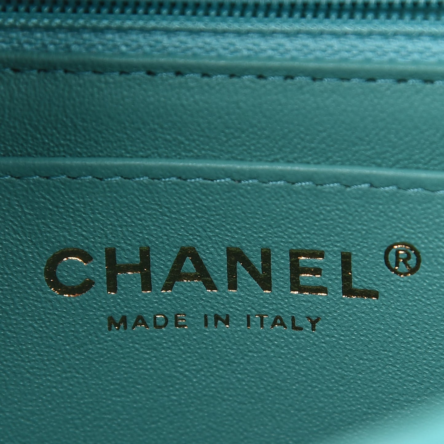 Lambskin Quilted Mini Rectangular Flap Turquoise