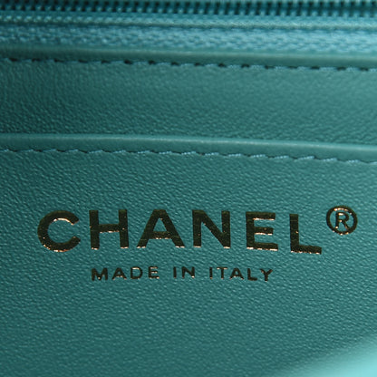 Chanel Lambskin Quilted Mini Rectangular Flap Turquoise 5 of 8