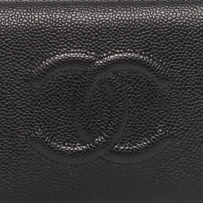 Chanel Caviar Timeless CC Yen Wallet Black 9 of 10
