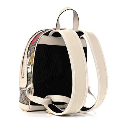 Gucci GG Supreme Monogram Flora Web Small Ophidia Day Backpack White 4 of 10