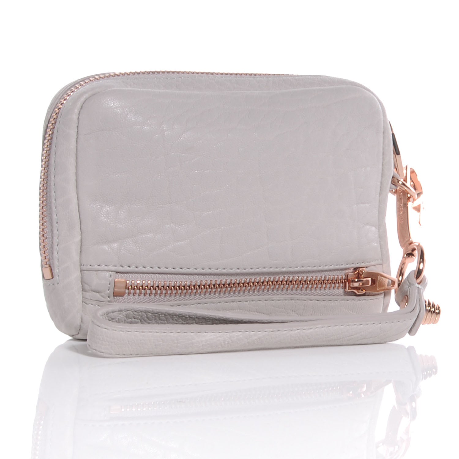 Alexander Wang Pebbled Dumbo Leather Large Fumo Clutch Lilac 3 of 7