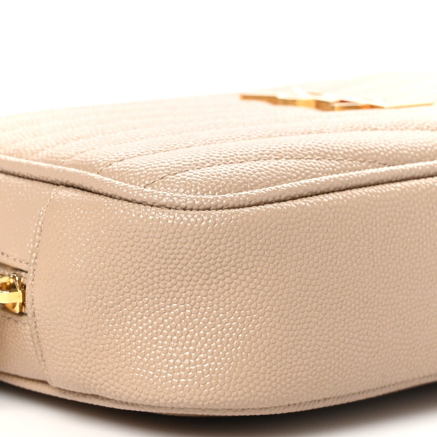 Grain De Poudre Matelasse Monogram Mini Lou Camera Bag Dark Beige