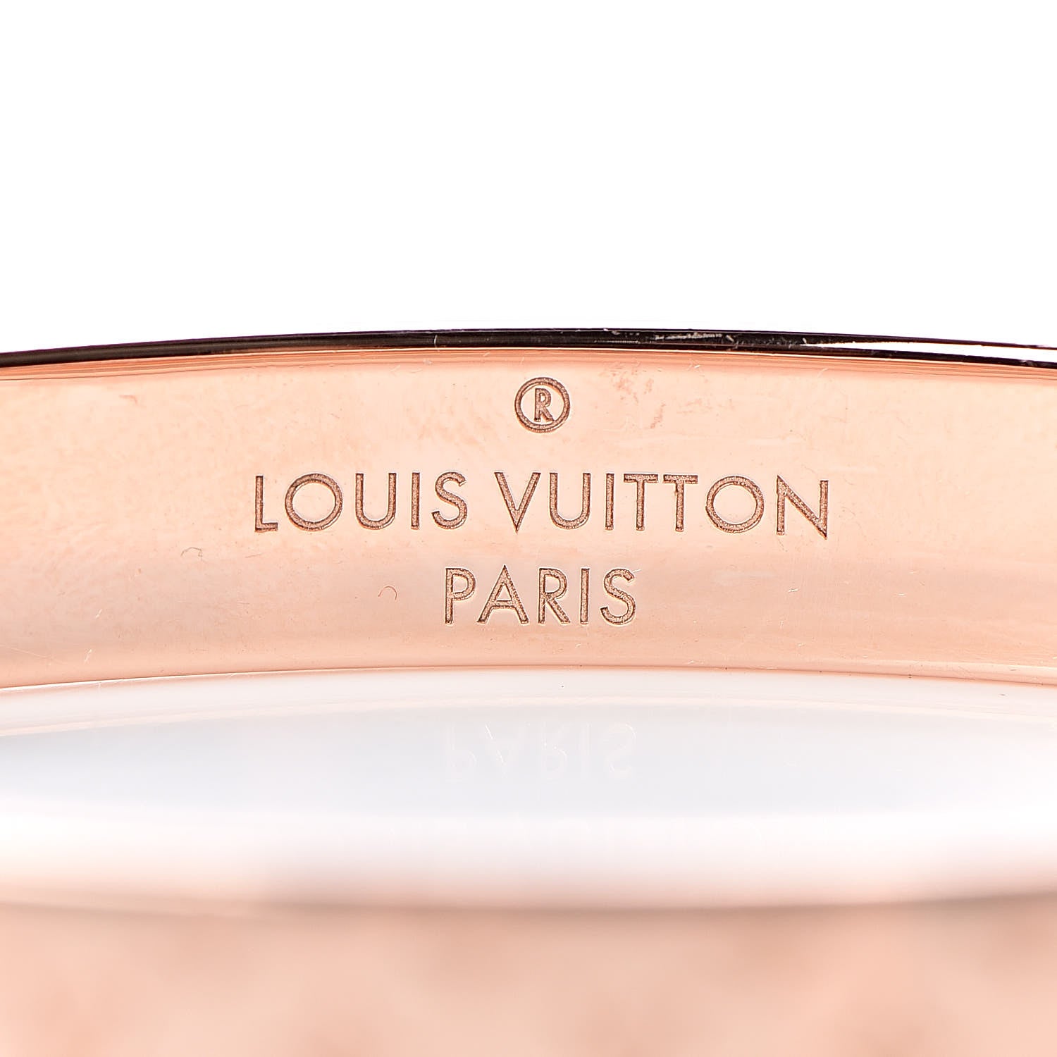 Louis Vuitton Brass Monogram Nanogram Cuff M Pink Gold 4 of 7