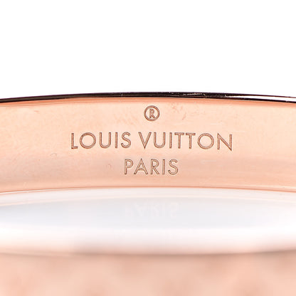 Louis Vuitton Brass Monogram Nanogram Cuff M Pink Gold 4 of 7