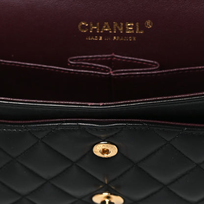 Chanel Lambskin Quilted Medium Double Flap Black 10 of 10
