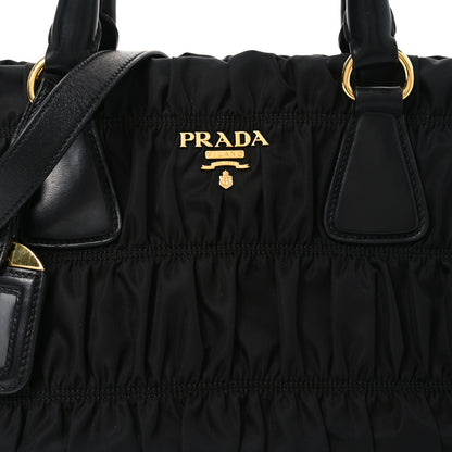 Prada Tessuto Nylon Gaufre Tote Black 7 of 9