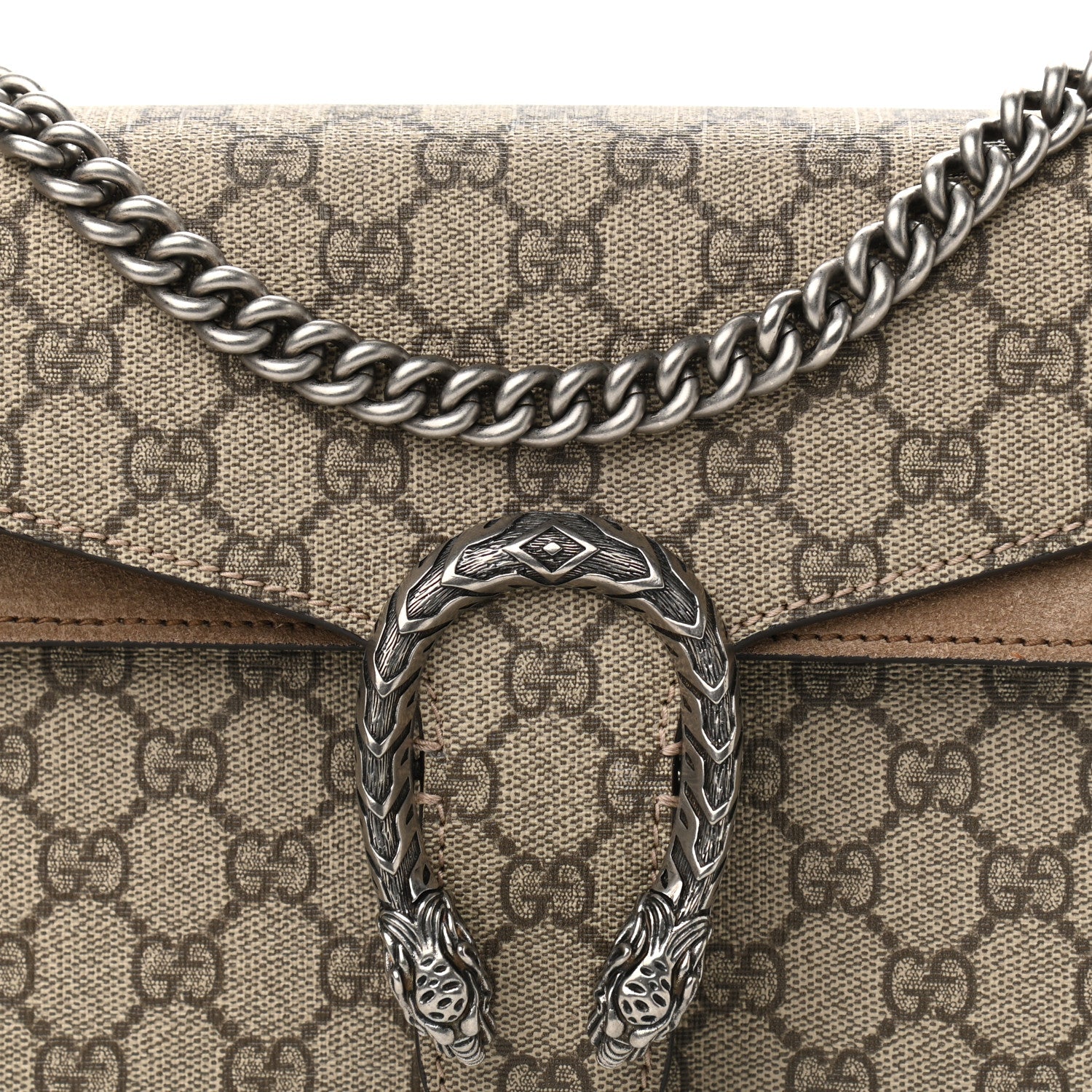 Gucci GG Supreme Monogram Small Dionysus Shoulder Bag Taupe 8 of 10