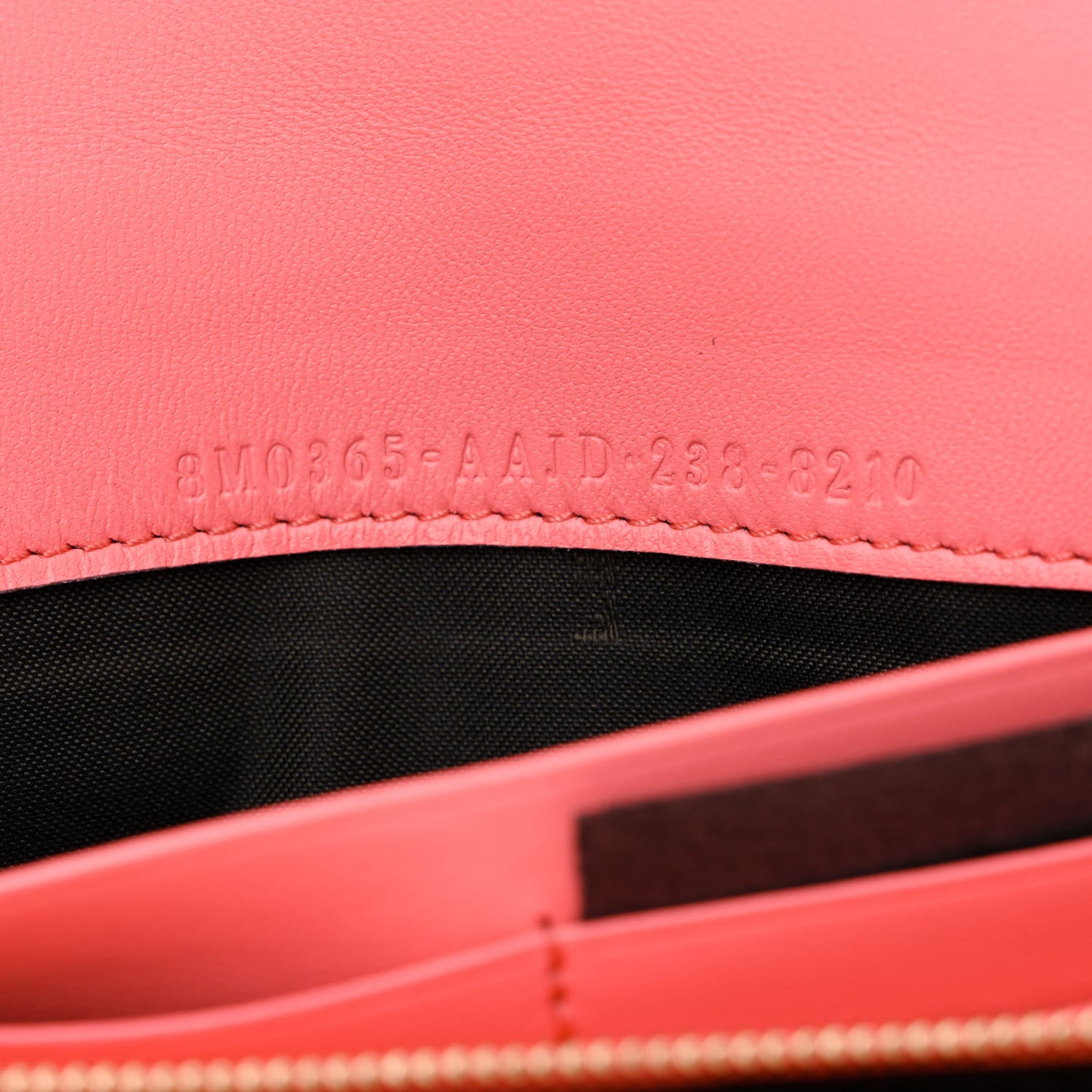 Nappa Matisse FF Embossed Continental Wallet On Chain Pink Dalia