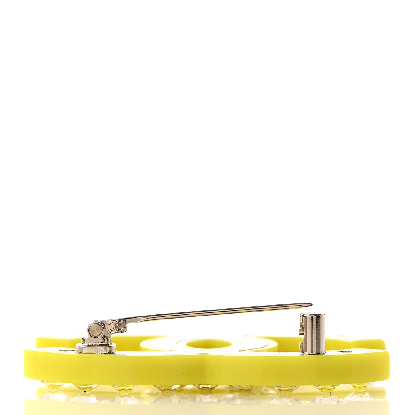 Resin Crystal CC Brooch Yellow