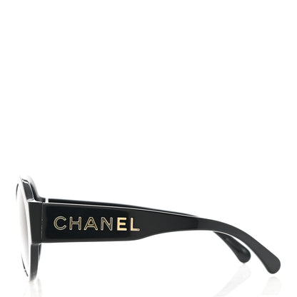 Chanel Acetate Round Sunglasses 5410-A Black 3 of 8