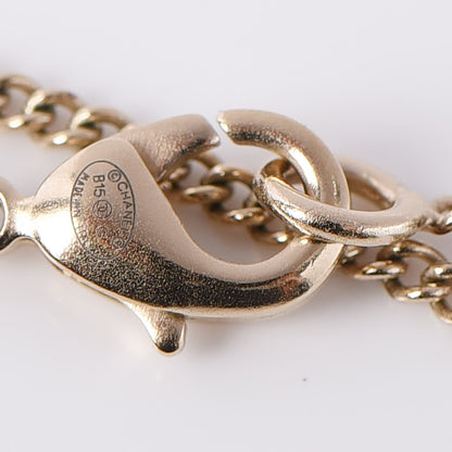 Chanel Crystal Baguette Moon CC Necklace Gold 5 of 5