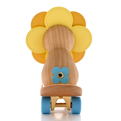 Louis Vuitton Wood Calfskin Resin Vivienne Petula Skater Doll Yellow 3 of 7