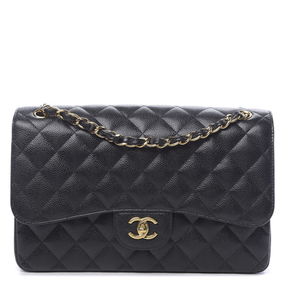 Chanel Caviar Quilted Jumbo Double Flap Black 1 of 13