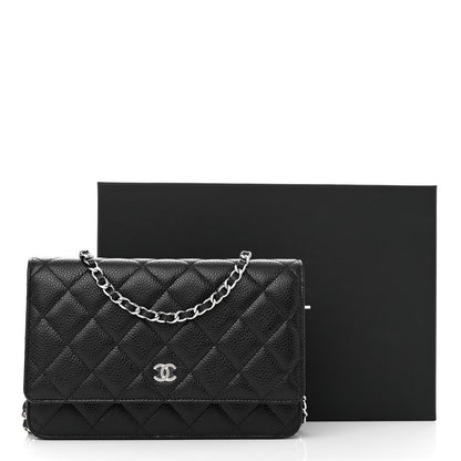 Chanel Caviar Quilted Wallet on Chain WOC Black 12 of 12