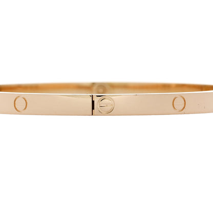 Cartier 18K Yellow Gold Small LOVE Bracelet 17 5 of 8