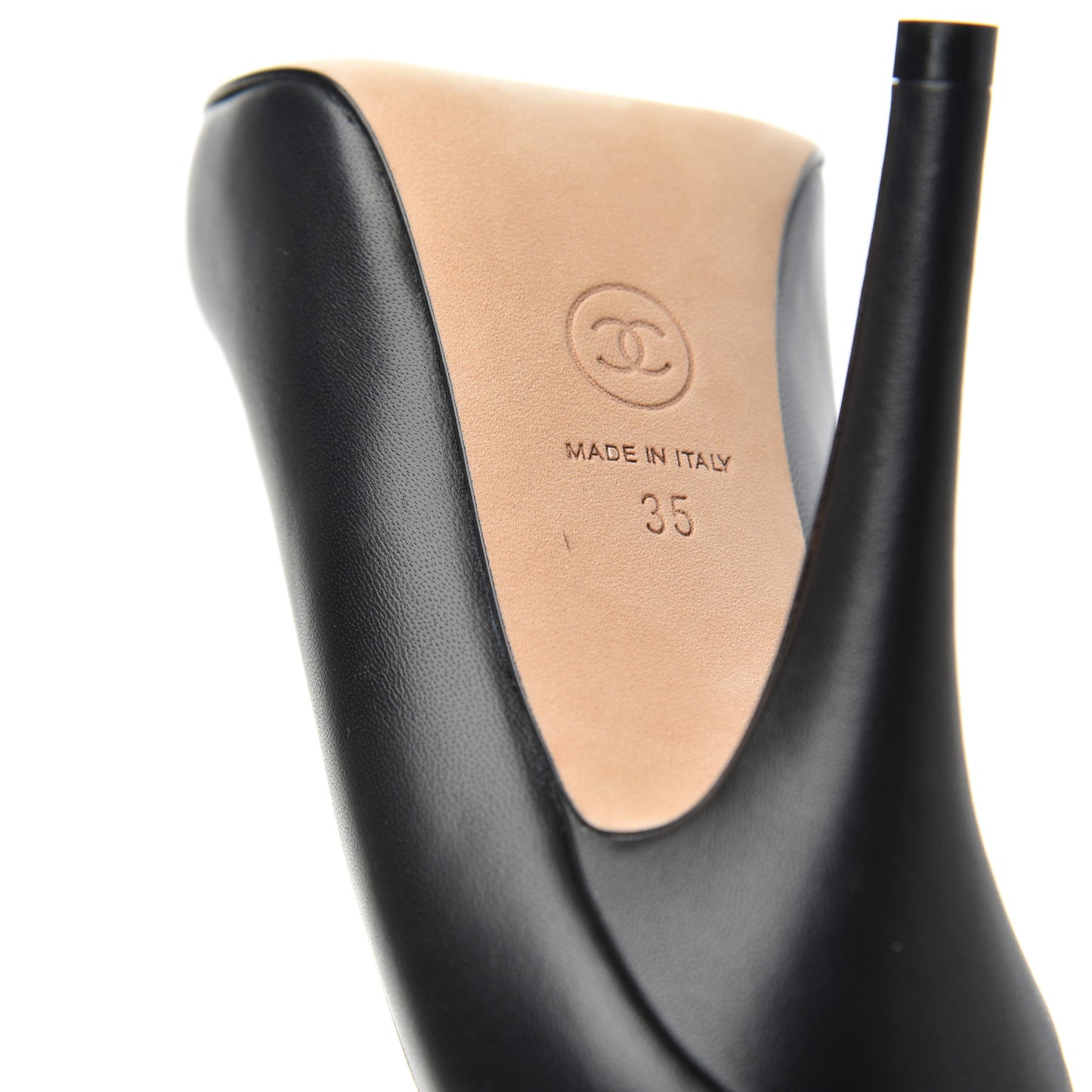 Lambskin CC Pumps 35 Black