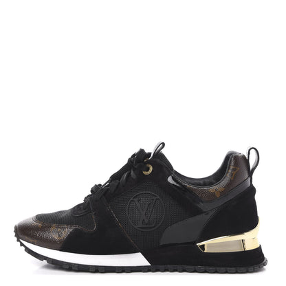Louis Vuitton Suede Monogram Run Away Sneakers 39 Black 1 of 9