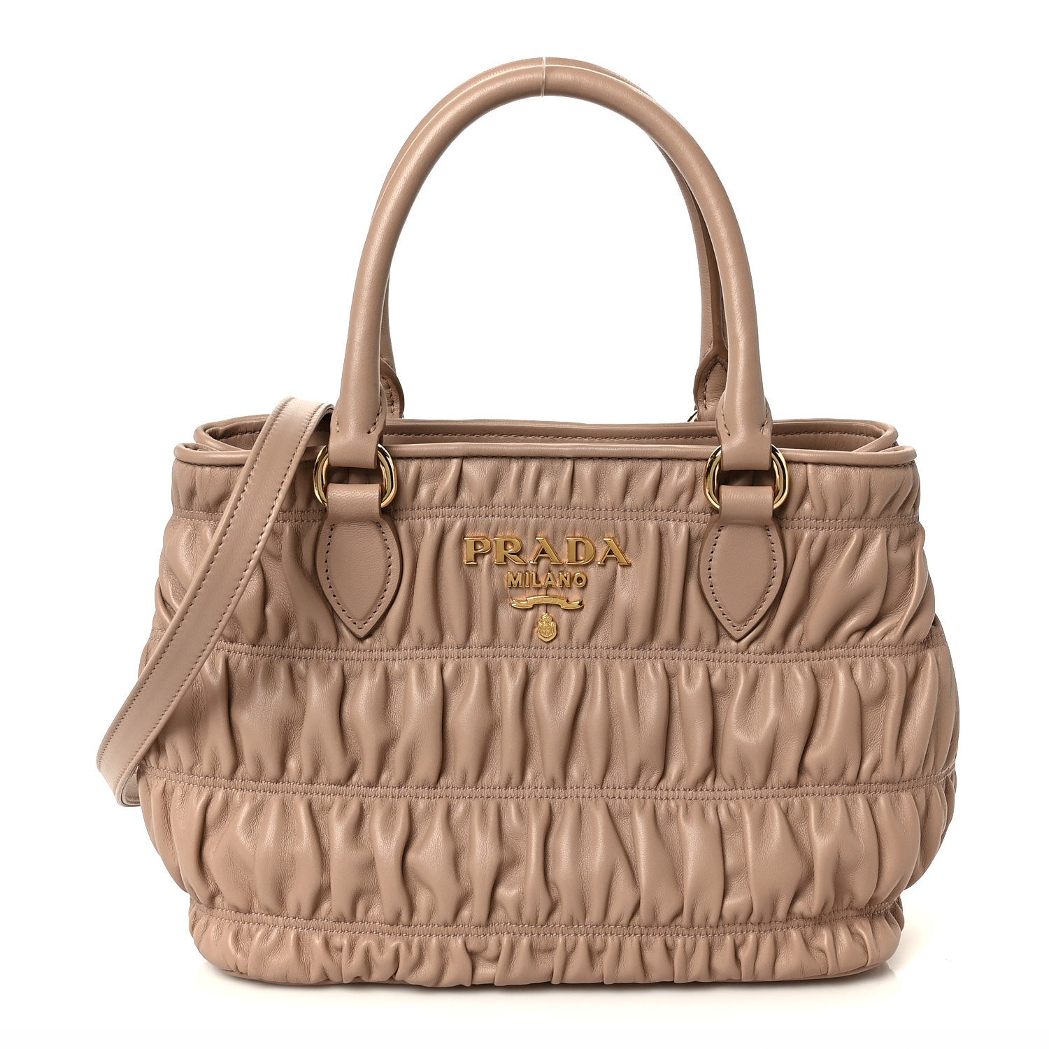 Prada Nappa Gaufre Small Tote Cipria 1 of 11