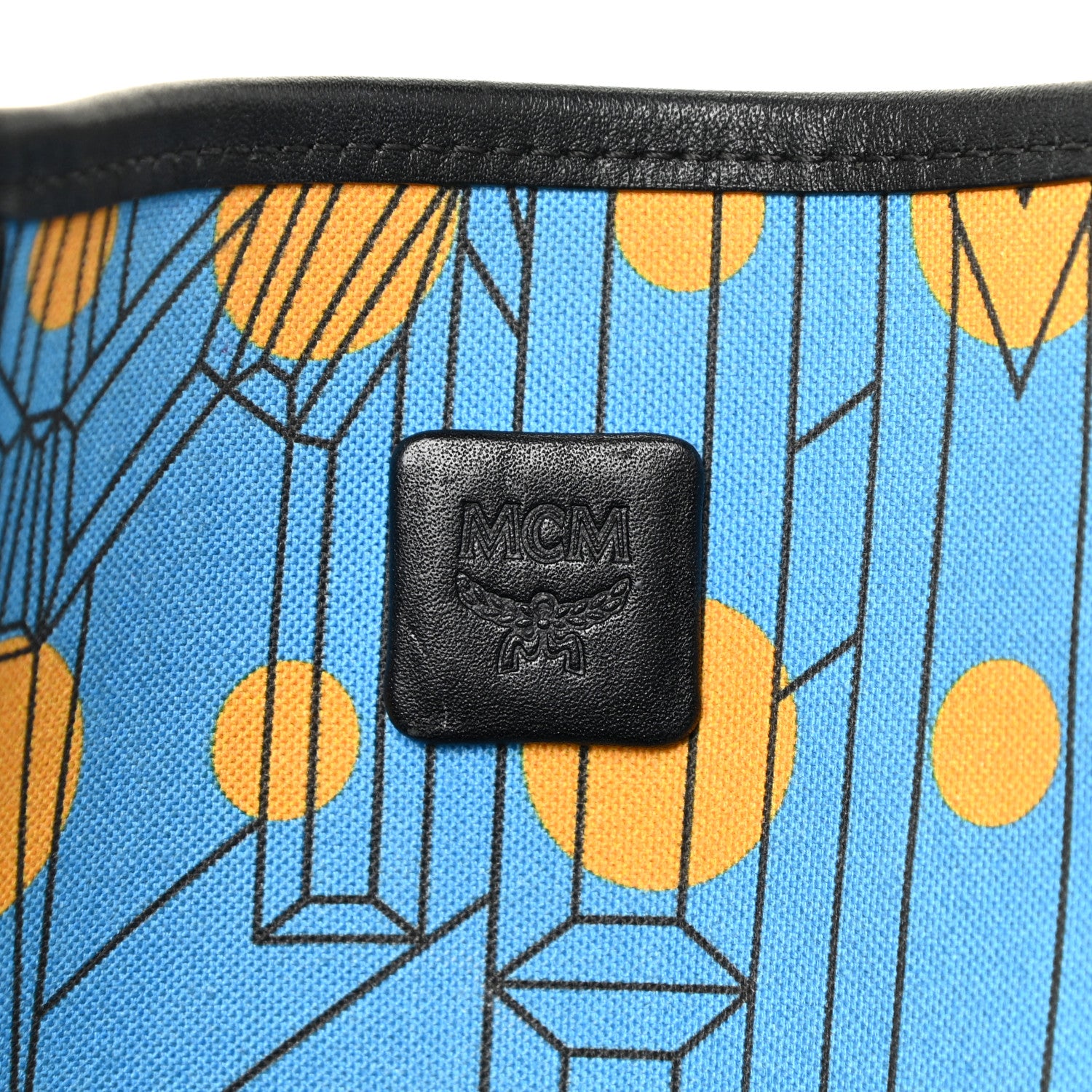 MCM Visetos Medium Project Reversible Shopper Tote Munich Blue 7 of 29